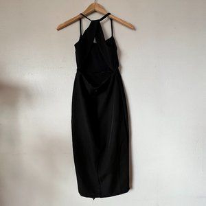 Black Midi Cocktail Dress - Hello Molly